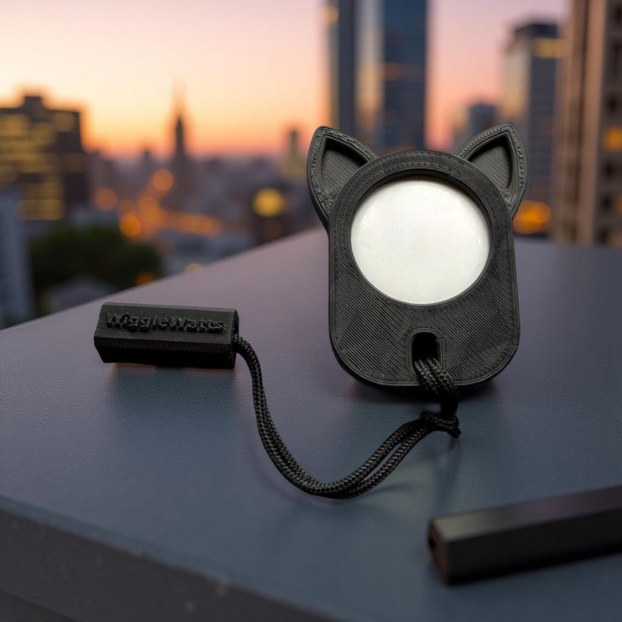 Luna the Cat AirTag Holder – Cute 3D Printed Tracker Case with Rope Loop | Secure & Stylish AirTag Accessory