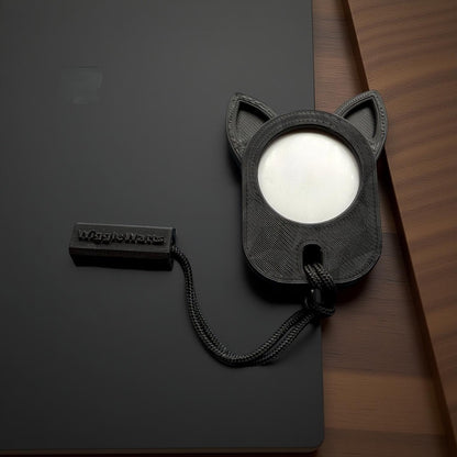 Luna the Cat AirTag Holder – Cute 3D Printed Tracker Case with Rope Loop | Secure & Stylish AirTag Accessory