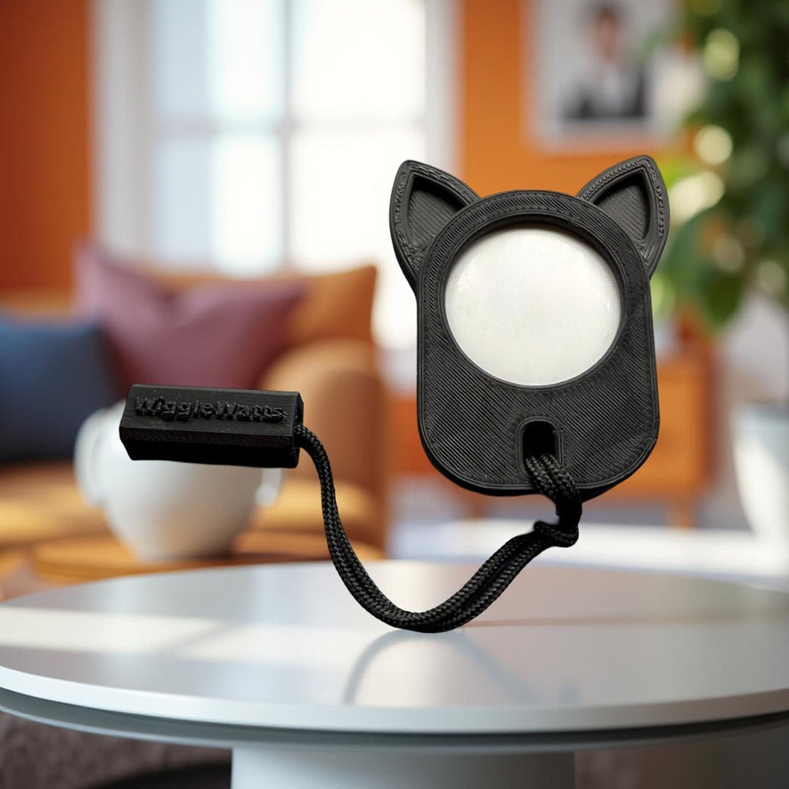 Luna the Cat AirTag Holder – Cute 3D Printed Tracker Case with Rope Loop | Secure & Stylish AirTag Accessory